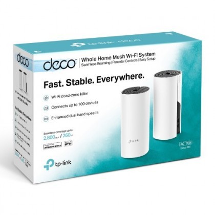 TP-Link Deco M4 (2 Pack) Whole Home Mesh Wi-Fi System AC1200